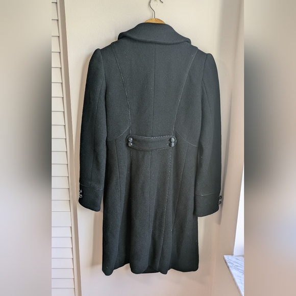 Marc Jacobs Black Double-Breasted Long Coat Size 4 - Picture 2 of 10